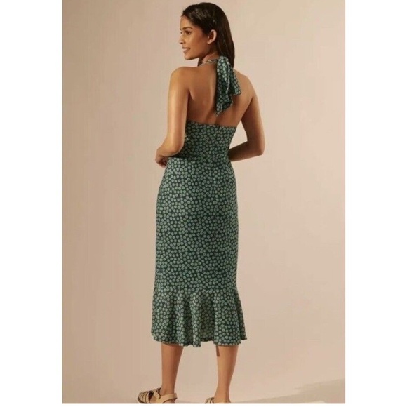 Hutch Anthropologie Halter Corset Midi Dress Size Large - Picture 2 of 9